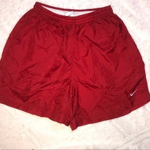 Nike Red Nylon Shorts